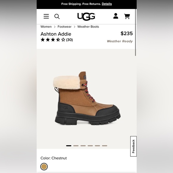 Ugg Winter Boots Size 6 - Picture 2 of 2